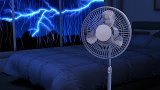 Fan White Noise with Thunderstorm Sounds for Sleeping 10Hours [upl. by Teague94]