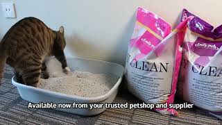 Emily Pets Super Clean bentonite cat litter [upl. by Broeker854]