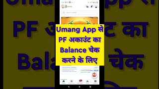 Umang App Se PF Balance Check Kaise Kare  Umang App Se PF Balance Check 2024 umangapp [upl. by Bartolome]