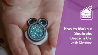 How to Make a Soutache Grecian Urn with Kleshna  Jewellery Making  Create and Craft [upl. by Newkirk]