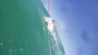 Kitesurfing Board leash accident [upl. by Aramak]