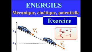 ENERGIES mécanique cinétique potentielle  EXERCICE  PHYSIQUE  3ème  SECONDE [upl. by Sosthenna]