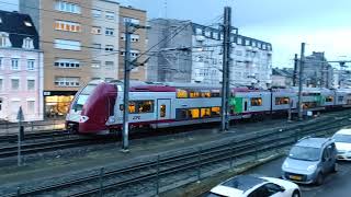 CFL 2208  2222 arriving in EschsurAlzette with their train towards Luxembourg [upl. by Dareece129]