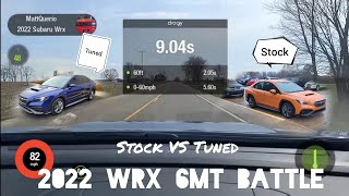 2022 WRX Cobb OTS 93 Tune Dragy vs Stock Dragy [upl. by Raul]