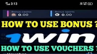 1win bonus ko use kare 1win Bonus use 100 Working Voucher Get Bonus code is Discription [upl. by Leveridge]