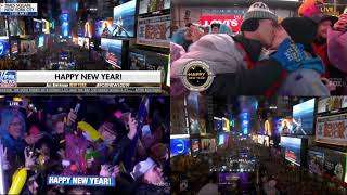 20182019 New Years Countdown 4 networks simultaneously [upl. by Etnoval]