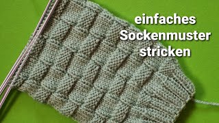 einfaches Sockenmuster stricken [upl. by Anoit]