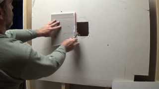 Funny dry wall repair lesson Easypeasy hole repair by Dandy Handy Man yall [upl. by Atinuj]