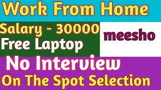 Work From Home Jobs 2024  Online Job At Home  Meesho Part Time Jobs  Latest Part Time Job 2024 [upl. by Euh]