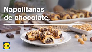 Napolitanas de Chocolate 🥐🍫  Recetas con Hojaldre  Lidl España [upl. by Marybeth]