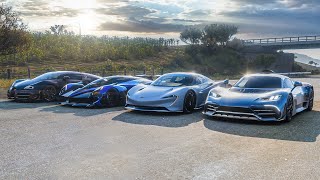 RAESR Tachyon vs McLaren Speedtail vs MercedesAMG One vs Bugatti Veyron SS  Forza Horizon 5 [upl. by Atinej216]