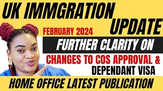 LATEST UKVI UPDATE FURTHER CLARITY ON COS ALLOCATION CHANGES TO CARE WORKER DEPENDANT VISA 2024 [upl. by Christiana]