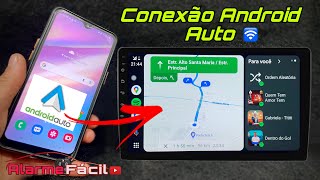 Como Conectar Android Auto Sem Fio 🛜  Com Fio ✅ [upl. by Maia]