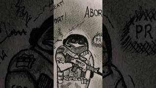 Bravo 6 Penguins Part 1 drawing art sketch callofduty shorts [upl. by Annaeerb]