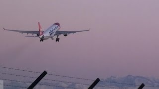 CLOSE Edelweiss Air A330 Takeoff [upl. by Nakada]