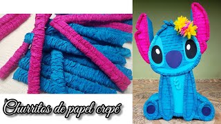 Cómo hacer churritos de papel crepé para piñatas  Creaciones Mágicas Sarahí [upl. by Otrebireh]