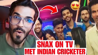 Snax On TV During India World Cup Match  Met Gautam Gambhir Shreesanth amp Kaif🤩 [upl. by Genni]