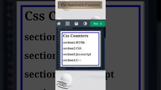 𝐂𝐬𝐬 𝐀𝐮𝐭𝐨𝐦𝐚𝐭𝐢𝐜 𝐂𝐨𝐮𝐧𝐭𝐞𝐫𝐬  css automatic counters webdesign form html style Educationslearning [upl. by Daffy496]