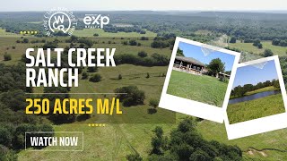 Salt Creek Ranch 250 acres ml in Oklahoma for sale House Hunting Fishing Rolling Hill Pastures [upl. by Earezed103]