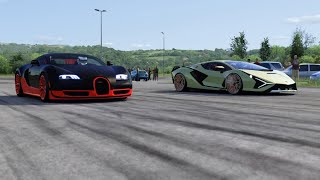 Bugatti Veyron 164 Super Sport vs Lamborghini Sian at Miseluk [upl. by Artur]