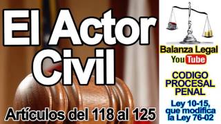 El actor civil en el código procesal penal [upl. by Monty]