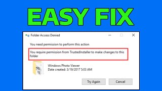 How To Fix You Require Permission From Trustedinstallerexe in Windows [upl. by Newsom954]