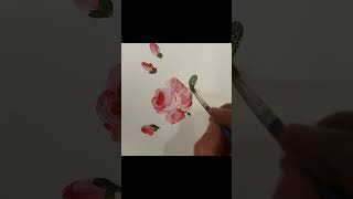 Dipingere Rose a Tempera tutorial facile e veloce [upl. by Enerol668]