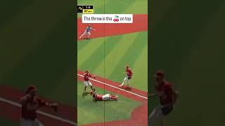 Crazy play ⚾️🔥 justbaseball baseball shortsviral mlb itsabaseballthing strikeout [upl. by Alisan]