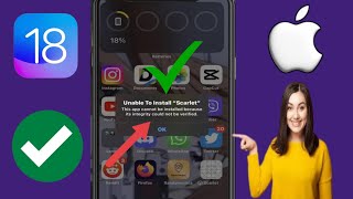 iOS 18 How To FIX Unable To Install Scarlet on iPhone  iPad [upl. by Annaiviv370]