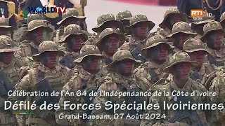 Forces Spéciales Ivoiriennes à la célébration de lAn 64 de lindépendance de la Côte dIvoire [upl. by Darline308]