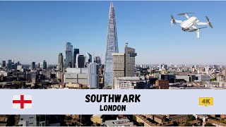 4K 🇬🇧 Southwark London  by drone 🇬🇧 [upl. by Carnay]