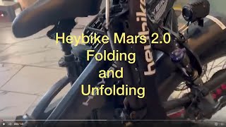 Heybike Mars 20 Folding and Unfolding  E Bike  Electric Bike [upl. by Herbst893]