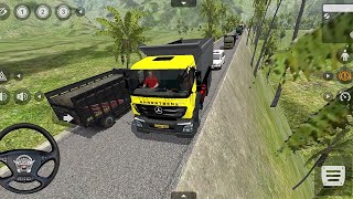 Truck Driving Narrow road trip Accident 🚛 Bharatbenz [upl. by Emelia836]