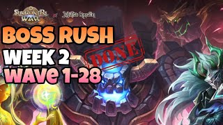 BOSS RUSH WEEK 2 WAVE 128 DONESummoners War x Jujutsu Kaisen [upl. by Perri705]