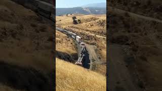 Trains at tunnel 2  Tehachapi ￼cite of derailment [upl. by Nylhtac414]