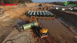 SUPERLIT Supplies GRP Pipes and Tank Systems for A1 Motorway Lot F in Poland [upl. by Koziara]