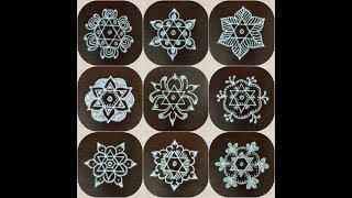 DAILY KOLAM DESIGNS WITH 5 X 3 DOTSSimple rangoliDesigns with dots5 x 3 dots mugguluEasy rangoli [upl. by Okoy]