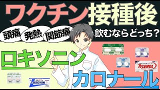 【副反応の対処法】カロナールとロキソニンどちらを使えばいいの？新型コロナワクチン接種後について【薬剤師が解説】 [upl. by Yelkao]