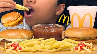 ASMR MUKBANG POPEYES CHICKEN MCDONALDS BIG MAC BURGERS amp FRIES  ASMR JampM [upl. by Gader]