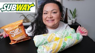 Eating A Whole Subway FootLong Mukbang [upl. by Swift]