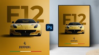 Car Poster Design Photoshop Tutorial  Sports Poster [upl. by Estas240]