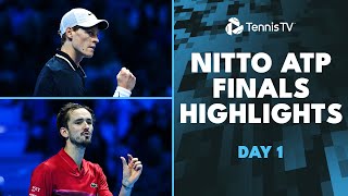 Sinner Takes On De Minaur Medvedev vs Fritz  Nitto ATP Finals 2024 Highlights Day 1 [upl. by Cacia411]