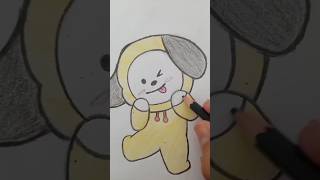 DIBUJO de CHIMMY anime drawing art army bts bt21 bt21chimmy [upl. by Zolner]