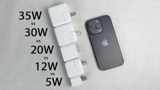 iPhone 14 Pro Charge Test 35W vs 30W vs 20W vs 12W vs 5W Apple [upl. by Eniamrej]