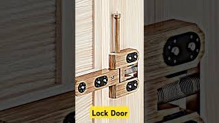 Lock Door viralvideo woodworking doorlock wood slidingdoor automaticdoor tools [upl. by Vania]