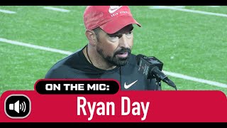 Ohio State’s Ryan Day on offensive line changes after Seth McLaughlin injury [upl. by Imaon]