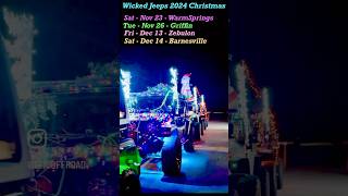 Wicked Jeeps Christmas Parade Schedule 2024 WarmSprings Griffin Zebulon Barnesville Georgia [upl. by Busiek]