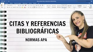 CITAS Y REFERENCIAS BIBLIOGRÁFICAS NORMAS APA ✅ [upl. by Areid]