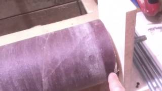 Wooden Tool Mans DIY Drum Sander 4 Putting sandpaper on [upl. by Elenore]