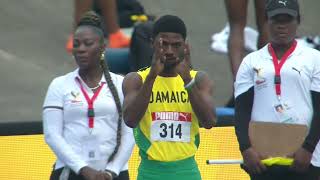 CARIFTA49 100m U20 Boys SemiFinal 1  SportsMax TV [upl. by Aneehta]